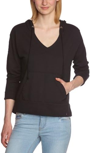 Bobi Women V-Neck Long - regular Sweater  - Black - Schwarz (Black) - 10