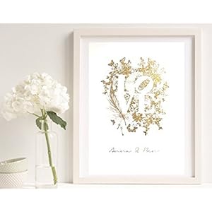 Poster Gold, Silber o. Kupfer Hochzeitsgeschenk personalisiert