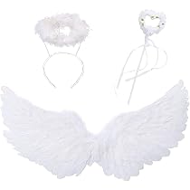 Déguisement Ailes D'ange Avec Halo Et Baguette - Pour Halloween, Carnaval, Cosplay - Ailes Pliables Et Réglables - Enfant Et Adulte - 8