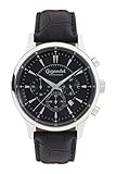 Gigandet Herren-Armbanduhr Sport Chronograph Quarz mit Lederarmband schwarz G48-002
