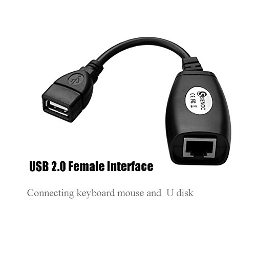 USB CAT5 / Cat5e / 6 Um RJ45 LAN Verlängerungsadapter Kable Extender adapter 150ft 45Meter - 2