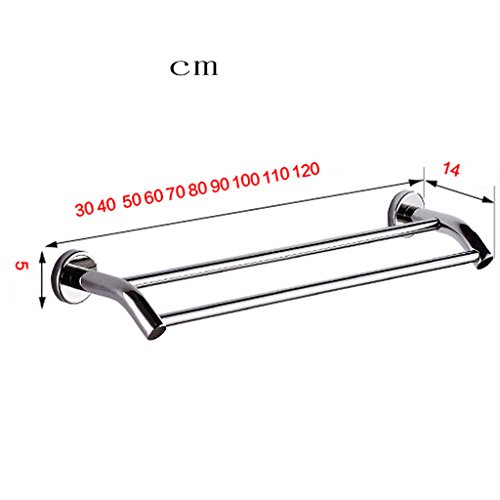 Ali Die Edelstahl Handtuch Bar Doppel-Bad Regal Handtuch Bar Handtuch ( größe : 100cm ) - 4