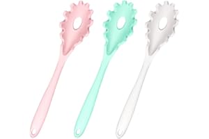 CISIXIN 3 Piezas Cuchara de Pasta, Servidor de Espagueti de Silicona para Cocina, Tenedores para Pasta de Silicona Apto para Todo Tipo de pastas Especialmente pastas y Espaguetis