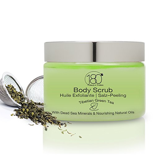 DEAL OF THE DAY - 180 Cosmetics Body Scrub Tibetian Green Tea - Enjoy Softer, Smoother Skin With This Exfoliating Dead Sea Salts - Exfoliator, Hydrating & Moisturizing ? Black Friday Deals