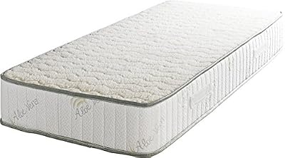 King of Dreams Super 120x190 Matelas Mousse Poli Lattex Indéformable - Face Laine Merinos 100% -Tissu à l'Aloé Vera - Hauteur 23 cm - Soutien Très Ferme - Orthopédique (120_x_190_cm)