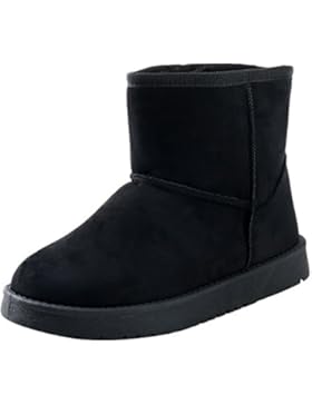 Alexis Leroy Damen Halbschaft Winterstiefel Warm Gefüttert Flache Schneestiefel