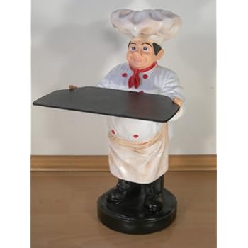 Amazon.de: Dekofigur Chefkoch mit Tafel für Innen und Außen Gastro 60