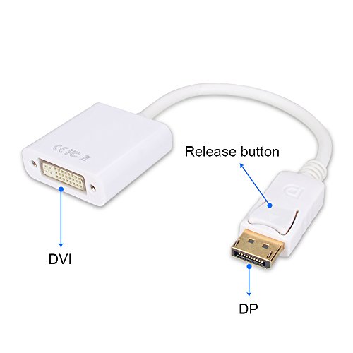 ELUTENG DP auf DVI Adapter Full HD 1080P DisplayPort DVI-I Kabel Stecker zu Buchse DP DVI Konverter an HDTV, Monitor, oder Projektor für Lenovo, Dell, HP usw - 2