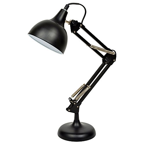 Preisvergleich Produktbild Schreibtischlampe Elektra - Retro-Tischlampe aus Metall - matt schwarz