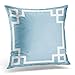 Produktbild Throw Pillow Cover Monogram Sky Blue and White Greek Initials Decorative Pillow Case Home Decor Square 18x18 Inches Pillowcase
