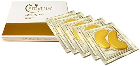 Smyrna® 24k Nano Gold Collagen Eye Pads Patches, Eye Mask - Repair and Moisturize Puffy Eyes, Dark Circles, Anti-Aging, Anti Wrinkle (5 Pairs)
