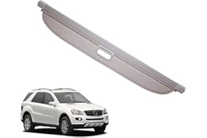 HGEDS RevêTement De Coffre à Bagages Pour ML M Class W164 ML320 ML300 ML350 ML500 2006-2011 Cargaison Aveugle Panneau Plateau ArrièRe Coffre Cover RéTractable Plage Chargement Panel Luggage ÉTagèRe ArrièRe