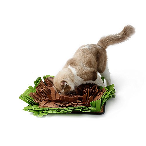 HongYH Dog Snuffle Mat - Alfombra de alimentación para Perros - Cat Training Mat - Alienta Las Habilidades de alimentación Natural para Cualquier Raza