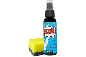 Collonil BOOM! Sneaker Cleaner inkl. Schwamm – Magic 4 Formel für komplette Sneaker-Reinigung | Für Leder, Wildleder, Mesh, Textil & Sohle | 100 ml – Made in Germany