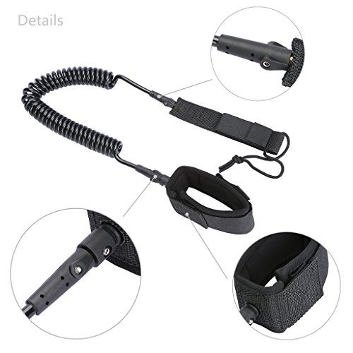 Aufgerollten SUP Leash – Premium Design for Flat & Open Water Stand Up Paddle Board - 5