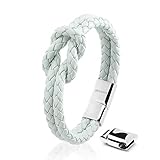 TAMAÑOS - Esta pulsera de cuero genuino tiene una longitud de 20cm. Con la extremidad cerrada se puede extender hasta 21cm. Para explicaciones de las longitudes, consulte la descripción del producto