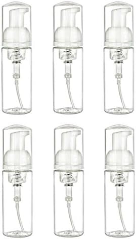 Mini Foaming Dispensers Travel Soap Bottle Liquid Foaming Dispenser for Castile Liquid Soap Plastic Foamer Bottle Pump，50ml (1.7 oz) (6)