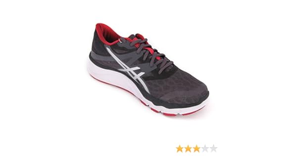 asics 33-m mens shoes grey/silver/ruby