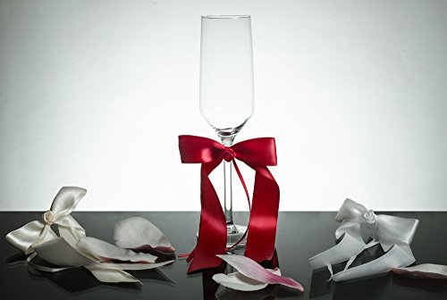 10 Antennenschleifen mit Rose Deko Schleifen Hochzeit Autoschmuck Autoschleifen Weiss - 4