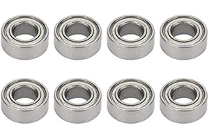 VGEBY RC Ball Bearings, 8 Pcs RC Car Spare Parts Replacement Precision Ball Bearings Compatible with 1/10 RC Car