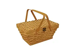 Wald Imports Brown Woodchip 14 Picnic Basket