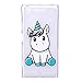 Produktbild Mokyo Sony Xperia XZ1 Tasche,Weiche Stoßfest Transparent Gel TPU Silikon Hülle mit [Frei Stylus Stift] Süßes Muster Kratzfeste Drop Protection Ultra Dünn Durchsichtig Gummi Rubber Schutzhülle klar Gelee Haut Zurück Abdeckung für Sony Xperia XZ1 - Einhorn