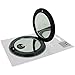 Compact Mirror 5x Magnification & True Image Black & Silver Tone Crystal Cover SC970