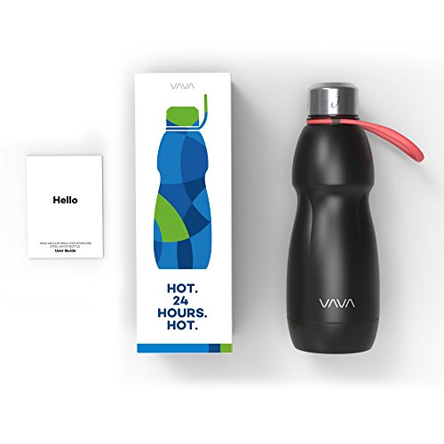 Thermosflasche 500 ML VAVA Isolierflasche Vakuumisolierte Edelstahl Wasserflasche Hält 95°C Heiße Getränke für 24 Stunden Warm (18-8 Edelstahl, Silikonabdichtung, Antirutsch-Mattierung, Gummiring) - 8
