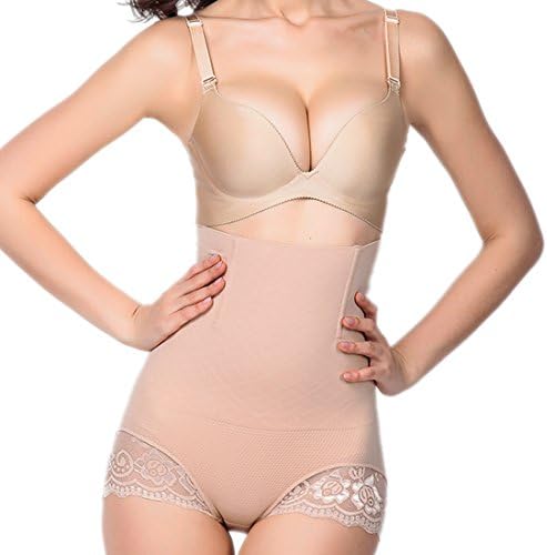 FascinateQueen Women's Underwear Super High Power Pants with Lace ShapewearBeige L
