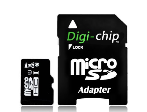 Digi-Chip 16GB Micro-SD Class 10 UHS-1 Speicherkarte für Samsung Galaxy S5, K, Y, A3, A5, E5, E7, A7 Z1, S4 Mini & Galaxy S5 Mini