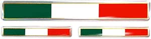 Adesivi Bandiera Italia 3D - Kit 3 Pezzi Con Resina A Rilievo, 110x15 Mm E 50x8 Mm, Colori Brillanti - Foto 3