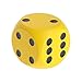 Produktbild Manyo 1pcs Holz Würfel, leicht und tragbar, perfekt für Brettspiel, Club und Bar Spiel Tool, Familienspiel, Math Teaching. (silber) (Gelb, 4 cm)