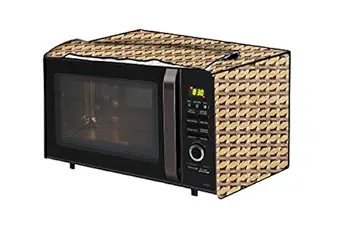 The Furnishing Tree Microwave Oven Cover for Panasonic 20 L Solo NN-SM255WFDG Symmetric Pattern Beige