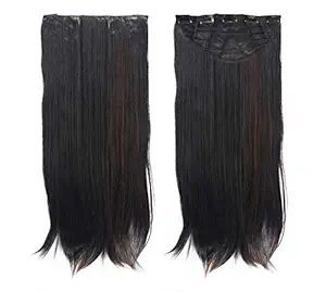 Kabello 5 Clip Straight Hair Extension For Women Hair Extension Copper Colour Pack Of 1