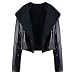 Produktbild Resplend Damenmode Lederjacke Frau Seitlicher Reißverschluss Nieten Motorrad Leder Mode Kunstleder Racing Style Biker Jacke