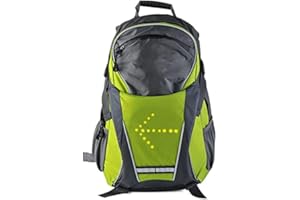 LEDWARNING Sac à Dos 18L à 48 LEDs réfléchissant avec Signalisation de Direction pour Vélo et Trottinette. Télécommande et USB Rechargeable. Vendeur français et stock en France