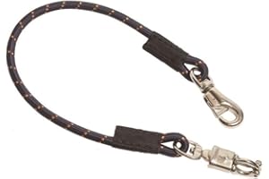 HorseGuard Elastic tie 135 cm with panic hook and bull snap for horse trailer, 1 piece, box, stable, trailer tie, dark blue