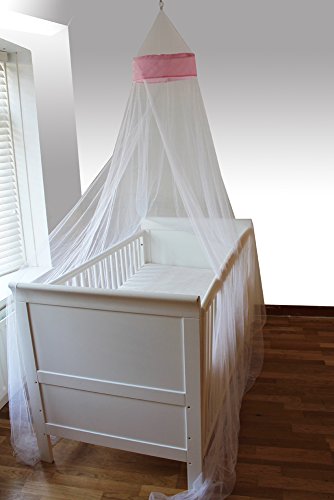 Mosquito Nets 4 U Pink Velvet Baby Canopy / Mosquito Net for Cot