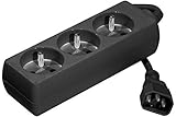  CONECTICPLUS Extensión Eléctrico 3 Enchufe Especial Corriente C14 4 m Negra