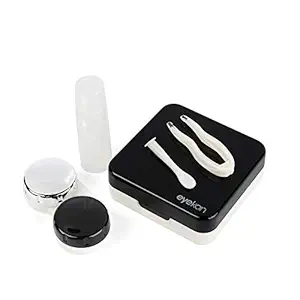Geekmonkey Eyekan Travel Contact Lens Case Box with Mirror (Black)