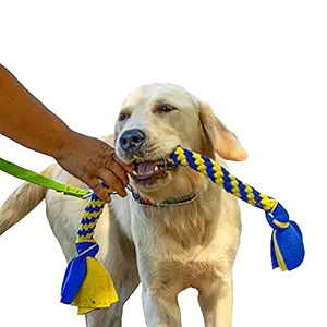 Idealeash Dog Rope Toy for Aggressive Chewers Pet Rope Toys for Large Dogs Dog Tug Toy Fleece Indestructible Dog Toys Durable Dog Toys for Large Breed Handmade Washable 21 Inches