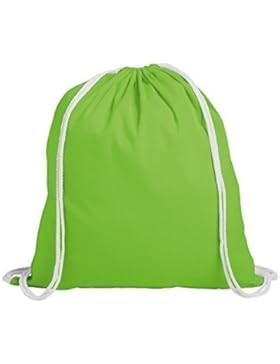 eBuyGB Pack für 10 Kinder Baumwolle Tunnelzug Rucksack - Fitnessstudio, Schwimmen, Sport, PE, Buch Tasche