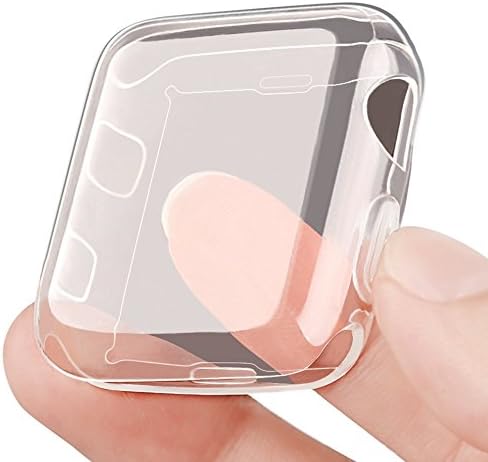 KTcos For Apple Watch Case, TPU Screen Protector All-around Protective Case High Defination Clear Ultra-Thin Cover for Apple Watch Series 3 and Series 2 (38MM, Clear)