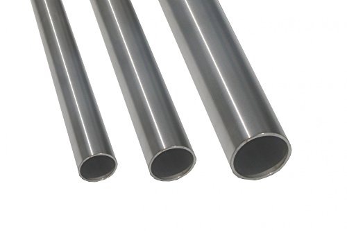 Edelstahlrohr V2A Edelstahl Geländer Rohr Rundrohr Ø 25x2,0mm geschliffen Korn 240 bis 2m Länge wählbar, Länge:2.0m - 200cm - 2000mm