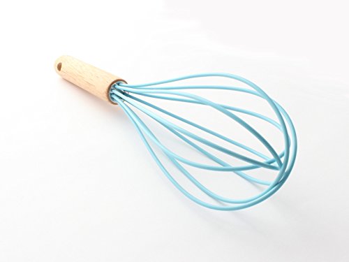 Care-Wert ® Schneebesen 2 Stück in Blau mit Holzgriff (Blau) - 3