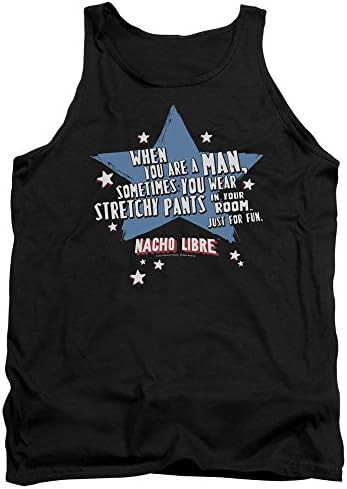 Nacho Libre Stetchy Pants Mens Tank Top Shirt (Black, Large)
