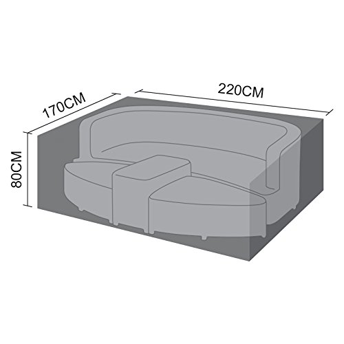 Nova PVC Backed Polyester Waterproof Fitted Outdoor Rattan Garden Furniture Cover for Toronto Daybed