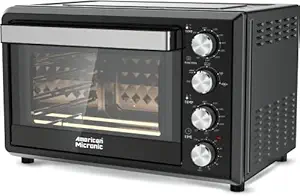 American Micronic AMI-OTG-36LDx 36-Litre Oven Toaster Griller with Rotisserie (Black)