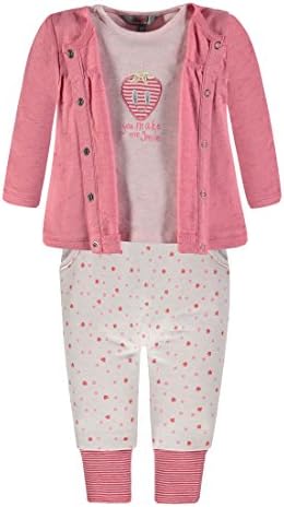 Kanz Girl's Jacke T-Shirt 1/1 Arm + Jogginghose 1832216 Clothing Set, Rosa (Morning Glory Melange 8054), 12-18 Months