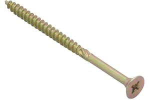 FORGEFIX Spectre Advanced Multi-purpose Woodscrews | 5.0 x 80mm | Zinc Yellow Passivated | Box 100